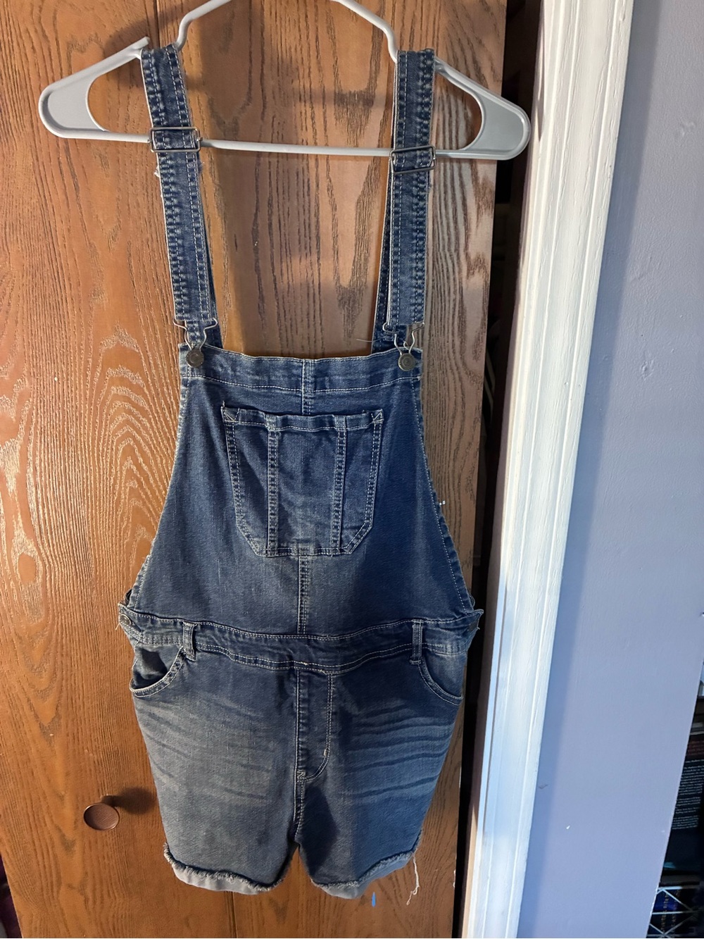 Wallflower Indigo Denim Short Overalls
